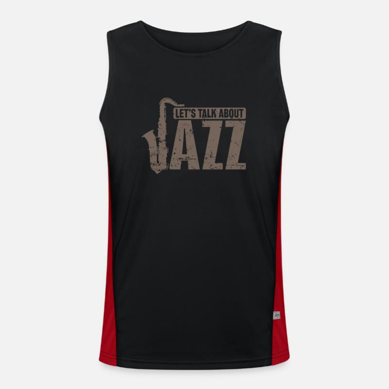 Parlons de Jazz Saxophone Blues Débardeur respirant contrasté Homme 