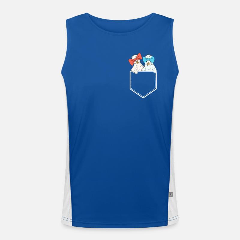 Funny silk chickens in the bag chicken chickens Men's Functional Contrast Tank Top 