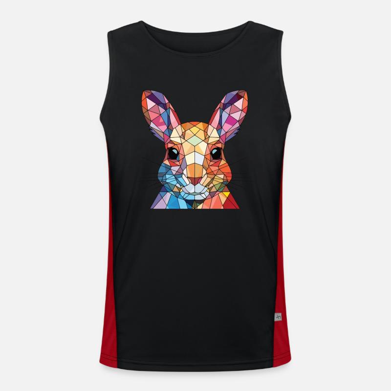 Eichhörnchen buntes Aquarell Tier Illustration Funktionelles Kontrast-Tank Top für Männer 