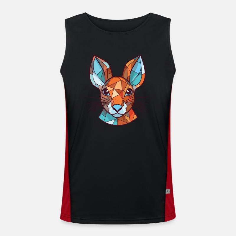 Eichhörnchen buntes Aquarell Tier Illustration Funktionelles Kontrast-Tank Top für Männer 