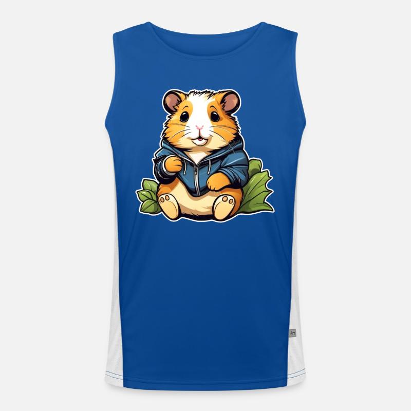 Hamster doré mignon avec sweat à capuche Débardeur respirant contrasté Homme 