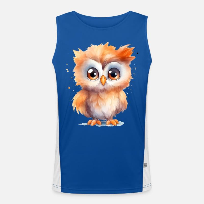 Eule Funktionelles Kontrast-Tank Top für Männer 