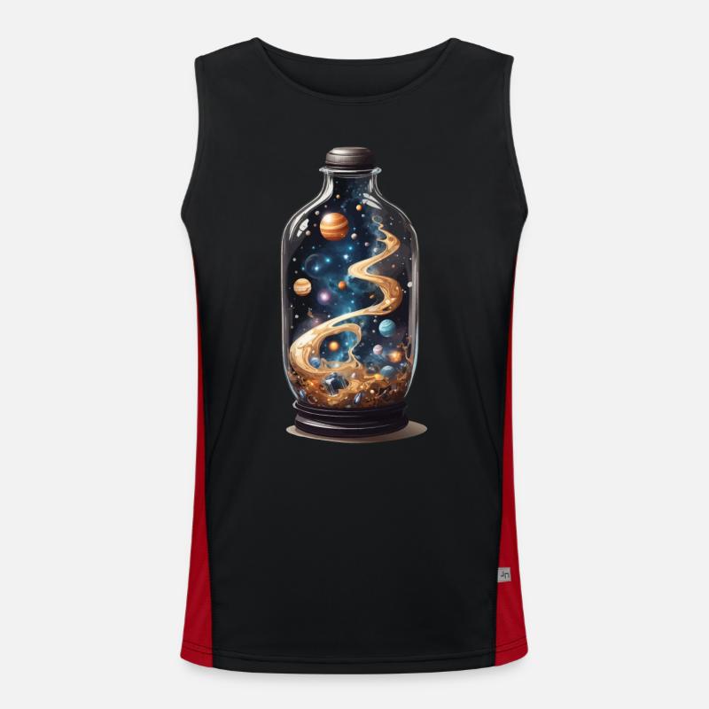 Outer Space in Bottle Boho Esthétique Streetwear Débardeur respirant contrasté Homme 