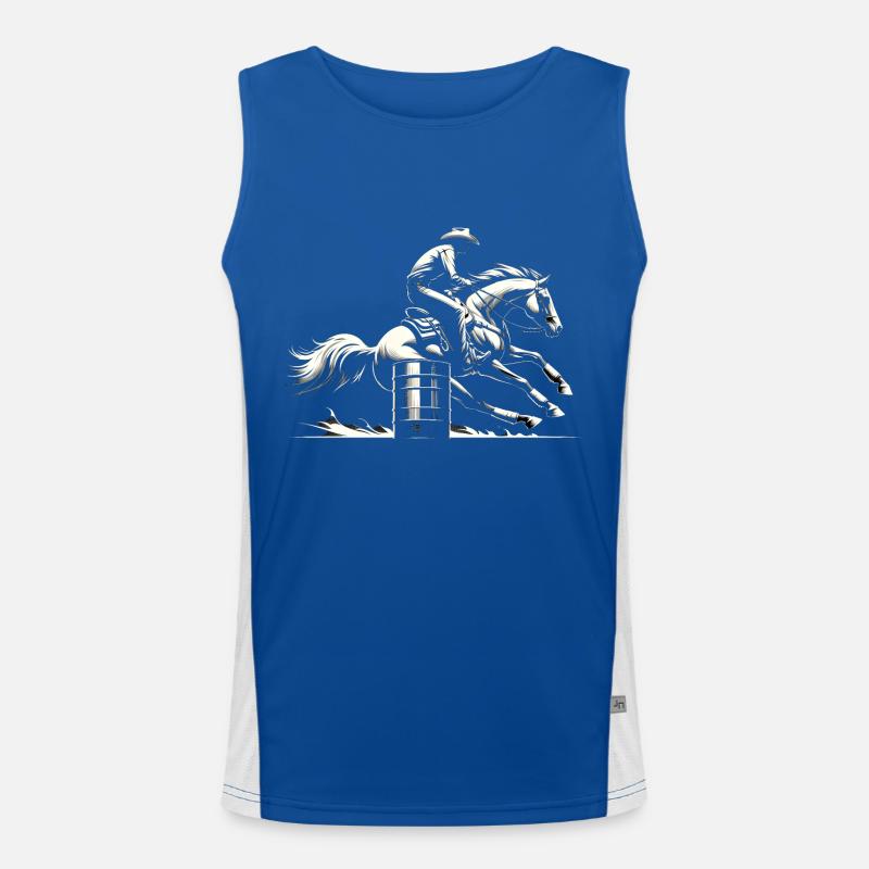 Barrel Racing Dynamism Men's Functional Contrast Tank Top 