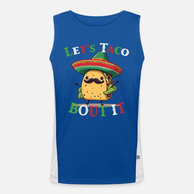 Drôle de tacos Dicton Cinco De Mayo Mexicain Débardeur respirant contrasté Homme 