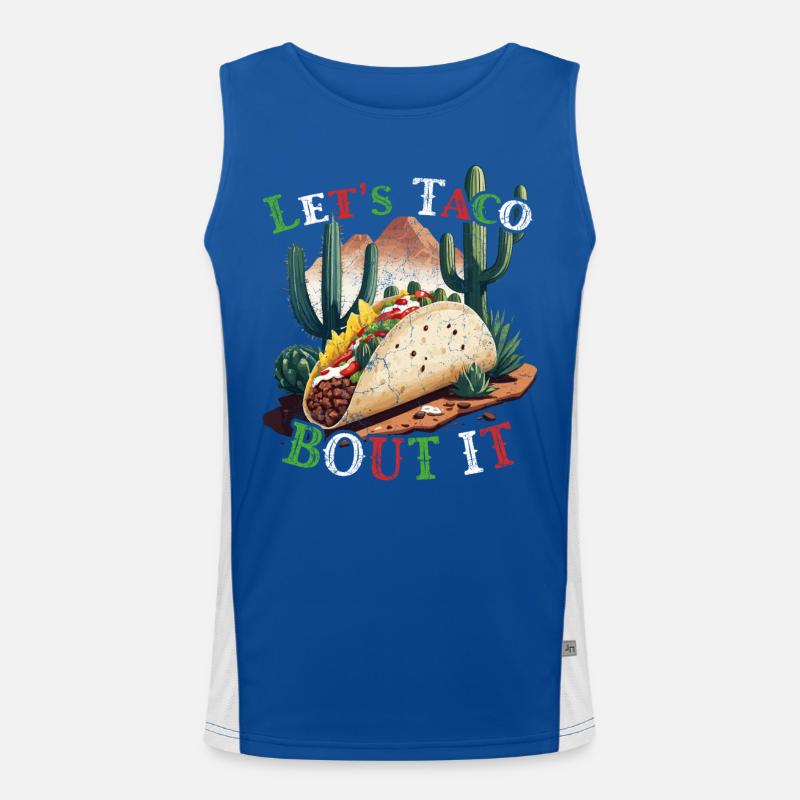 Lustiger Taco Spruch Cinco De Mayo Mexiko Fiesta Funktionelles Kontrast-Tank Top für Männer 
