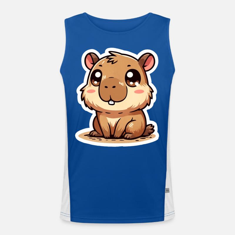 Capybara Funktionelles Kontrast-Tank Top für Männer 