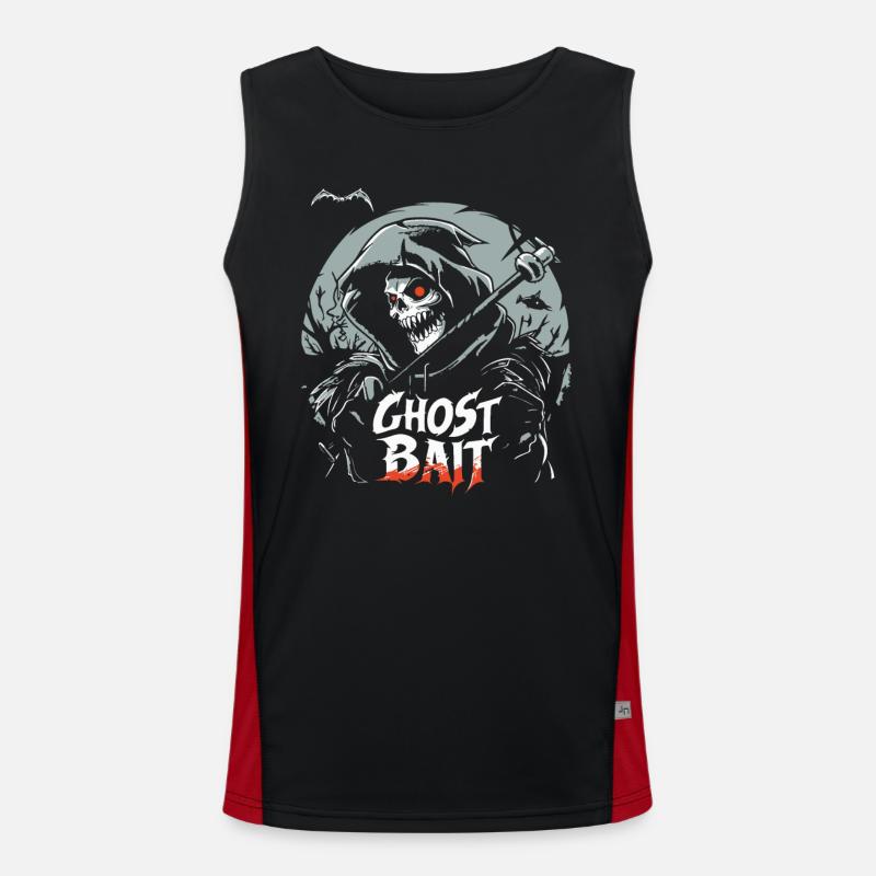 Ghost Bait Grim Reaper Ghost Bait | Paranormal Men's Functional Contrast Tank Top 