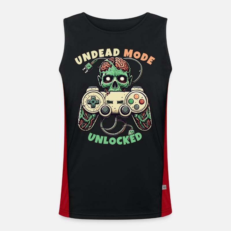 Zombie Gaming Controller: Untoter Modus Funktionelles Kontrast-Tank Top für Männer 