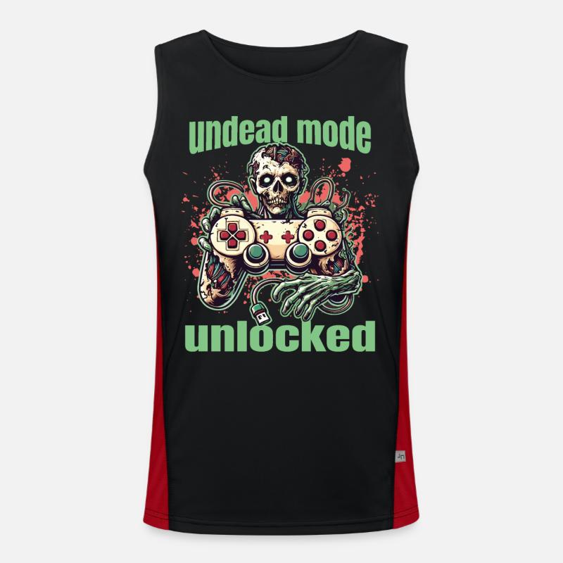 Zombie Gaming Controller: Undead Mode Men's Functional Contrast Tank Top 