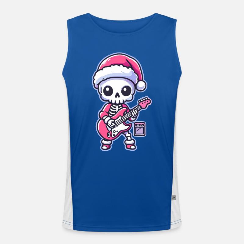 Motif squelette à bascule de Noël Débardeur respirant contrasté Homme 