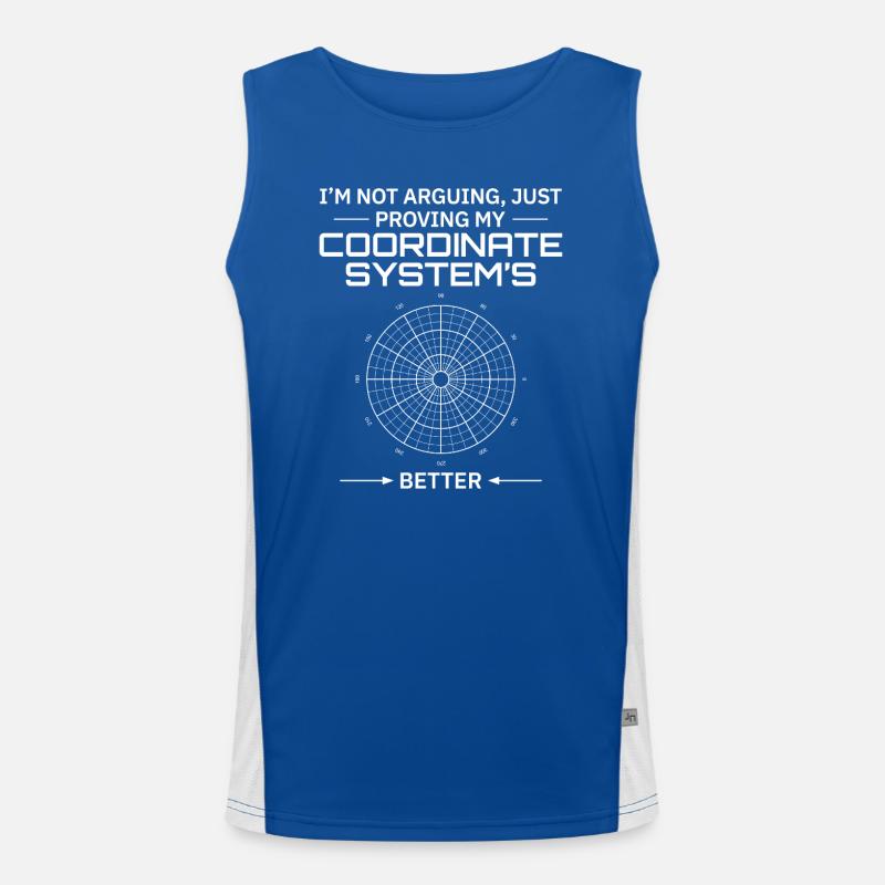 Systèmes de coordonnées SIG Géodésie Carte d’arpentage Débardeur respirant contrasté Homme 