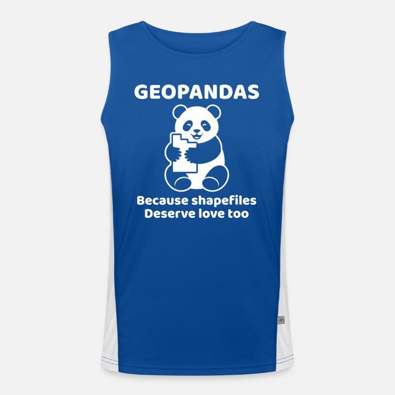 GeoPandas Shapefiles GIS Python Daten Liebe Funktionelles Kontrast-Tank Top für Männer 