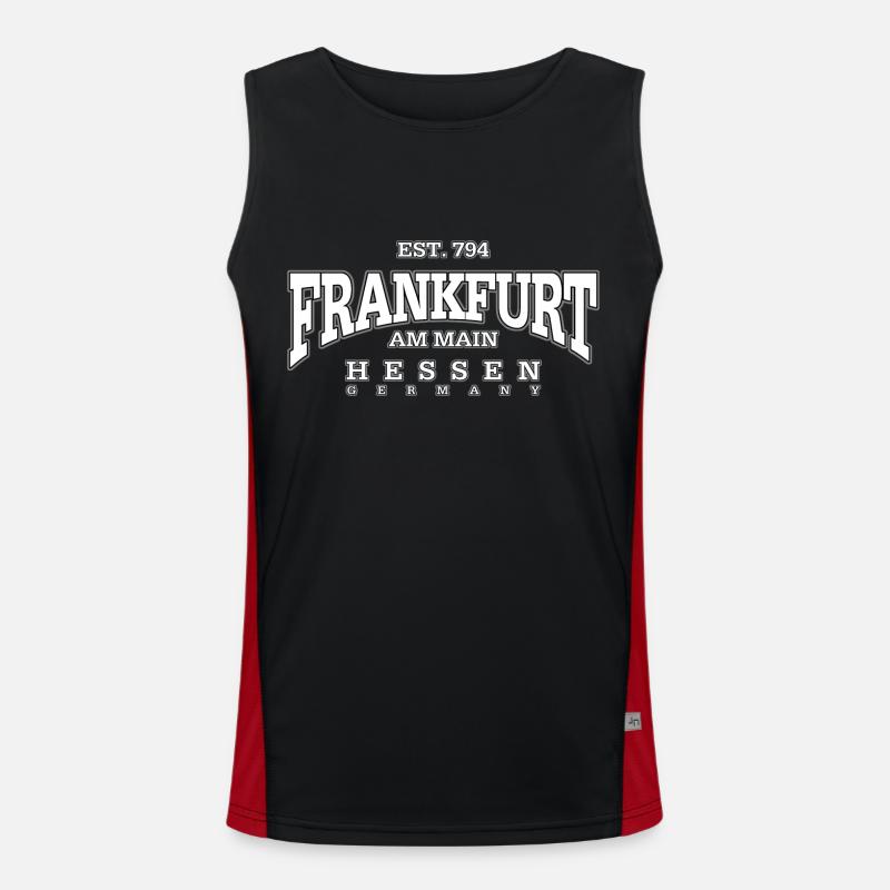 Frankfurt am Main (white) Men's Functional Contrast Tank Top 