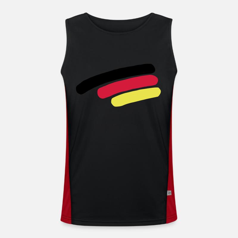 Deutschland Flagge Funktionelles Kontrast-Tank Top für Männer 
