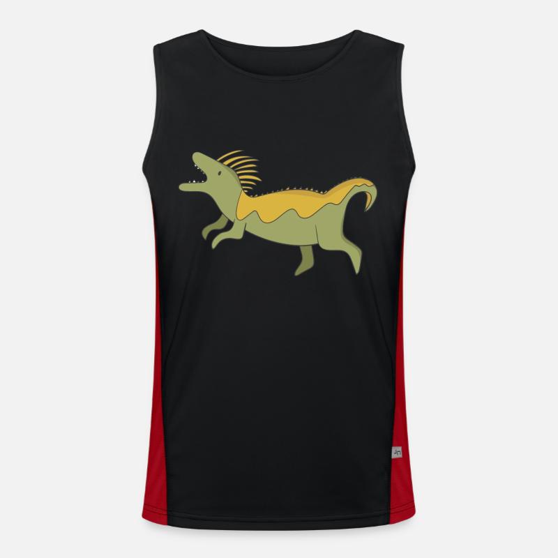dinosaur Men's Functional Contrast Tank Top 