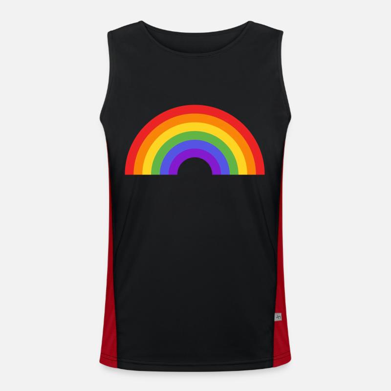 Regenbogen Funktionelles Kontrast-Tank Top für Männer 