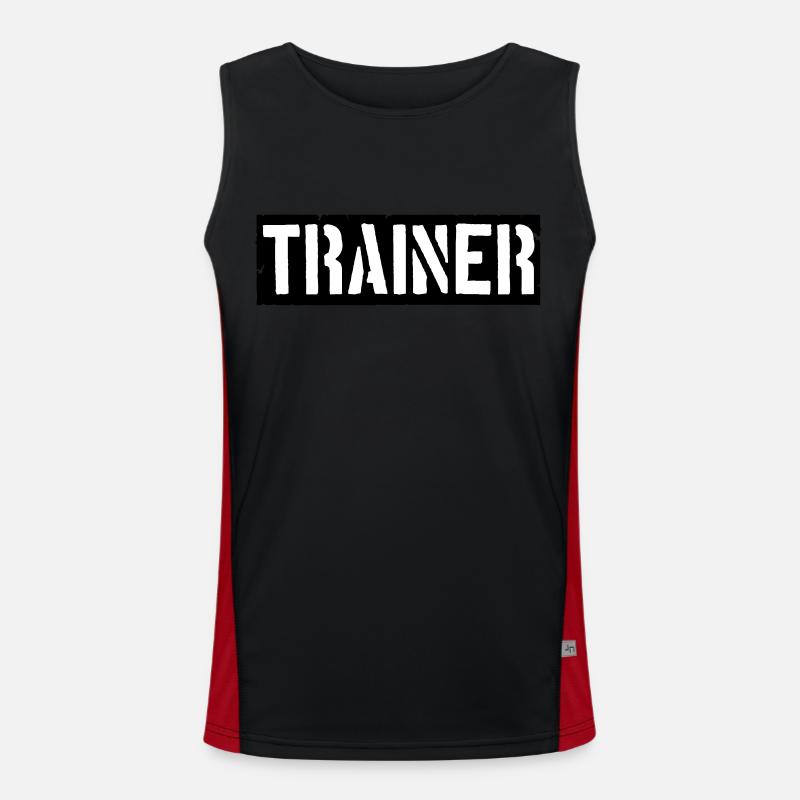Trainer Logo Design Funktionelles Kontrast-Tank Top für Männer 