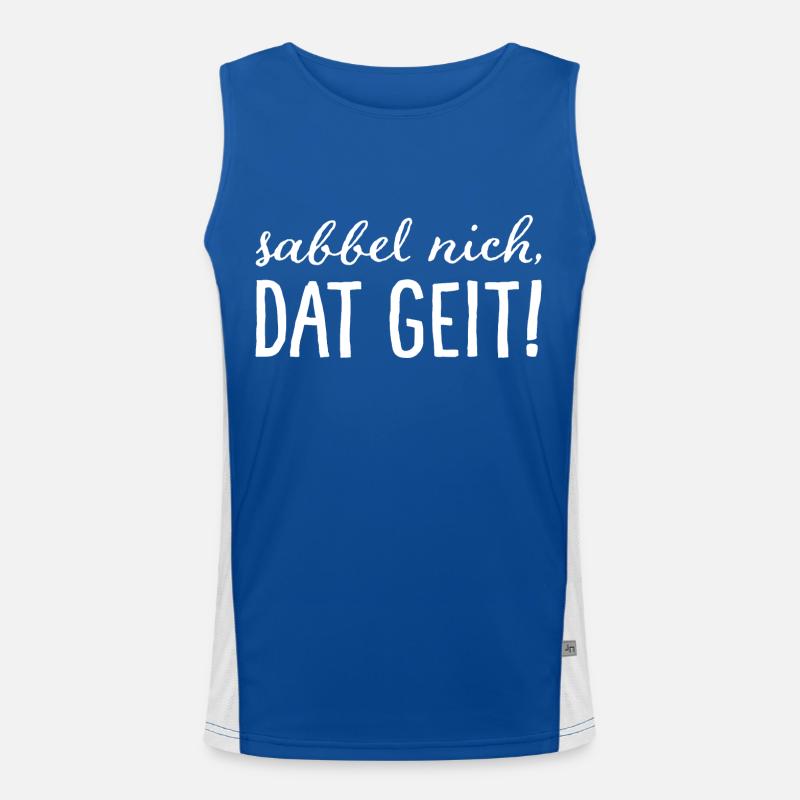 Sabbel nich, dat geit! Blanc Débardeur respirant contrasté Homme 