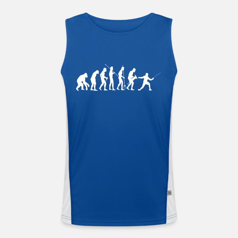 Fechten witziger lustige Fechter Spruch Kampfsport Funktionelles Kontrast-Tank Top für Männer 