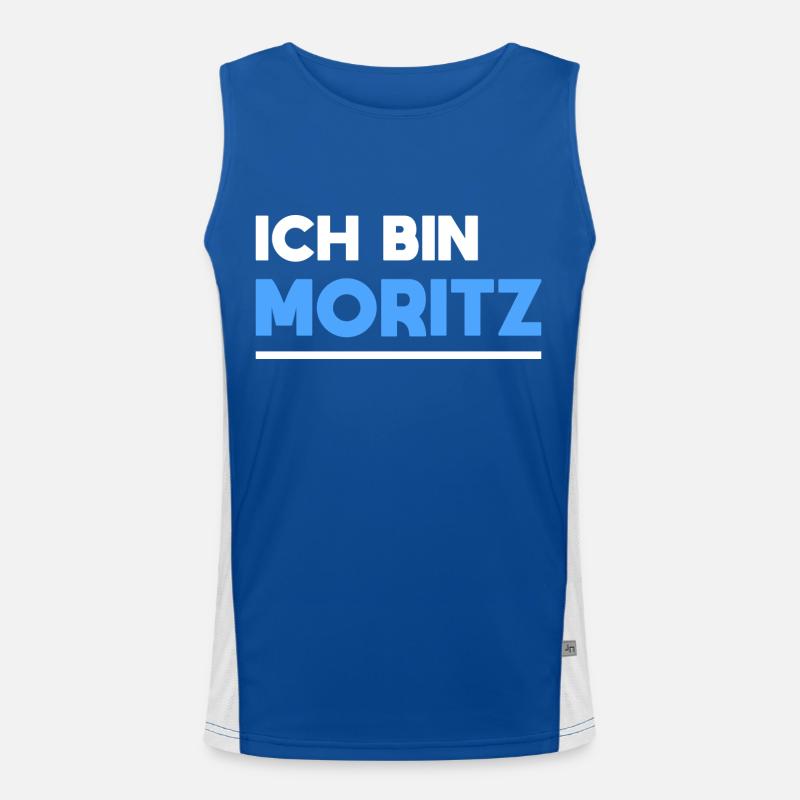 Moritz Name Spruch für stolze Moritzs Funktionelles Kontrast-Tank Top für Männer 