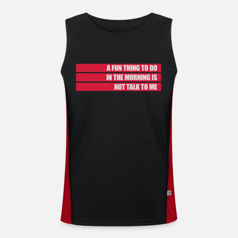 not talk to me Funktionelles Kontrast-Tank Top für Männer 