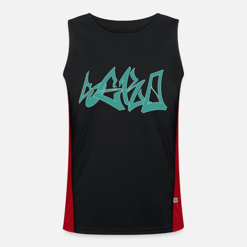 Seko Graffiti Funktionelles Kontrast-Tank Top für Männer 