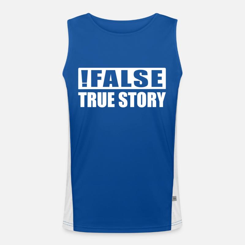 False True Story Computer Scientist Nerd ITler Gift Men's Functional Contrast Tank Top 