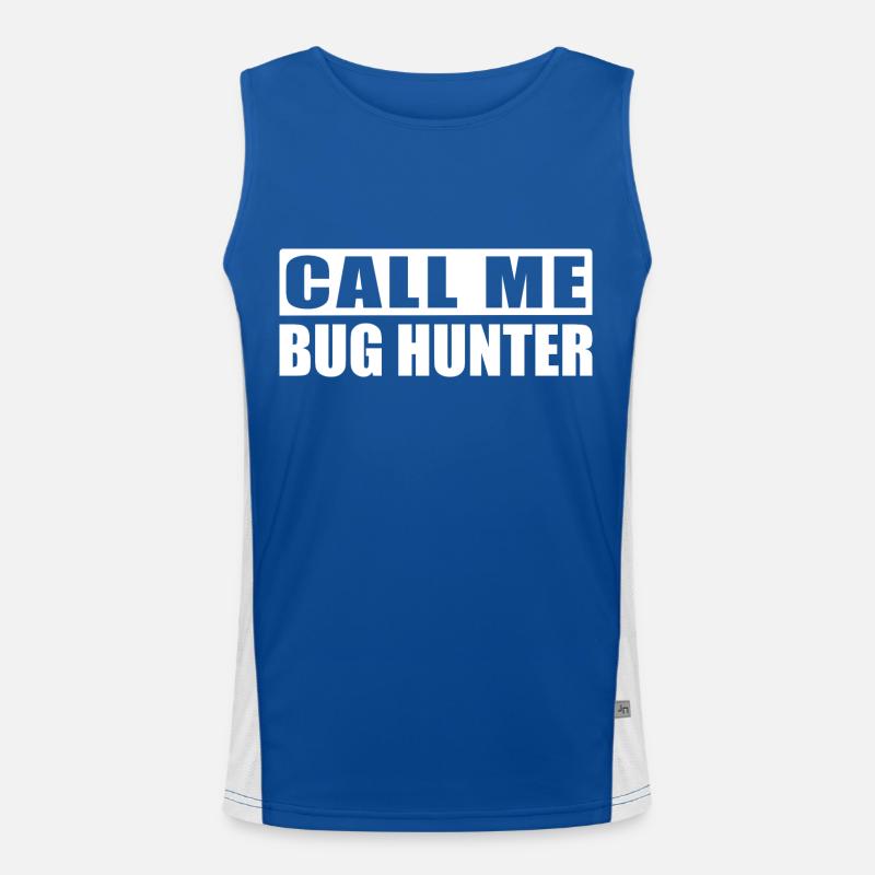 Bug Hunter - Programmeur Informaticien IT Shirt Débardeur respirant contrasté Homme 