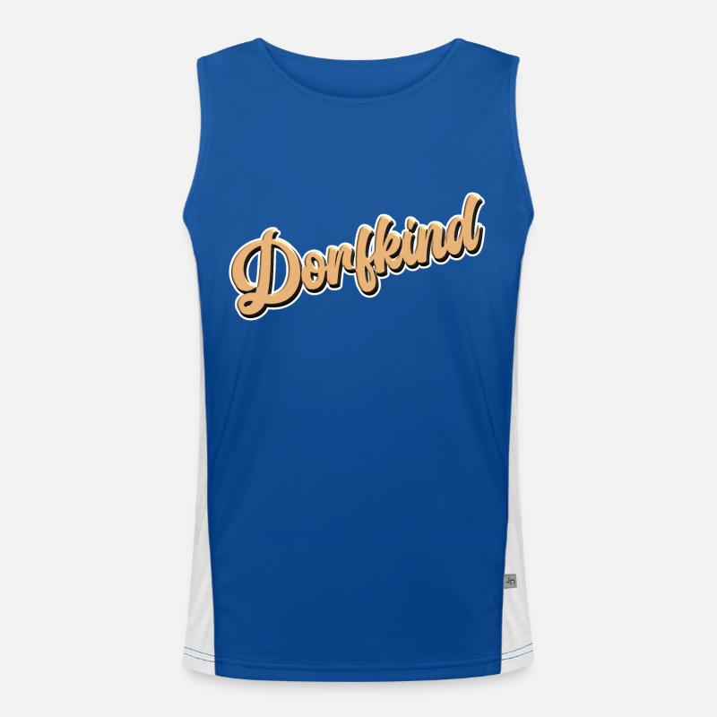 Dorfkind, Land, Eifel, Dorf, Spruch, fun Funktionelles Kontrast-Tank Top für Männer 