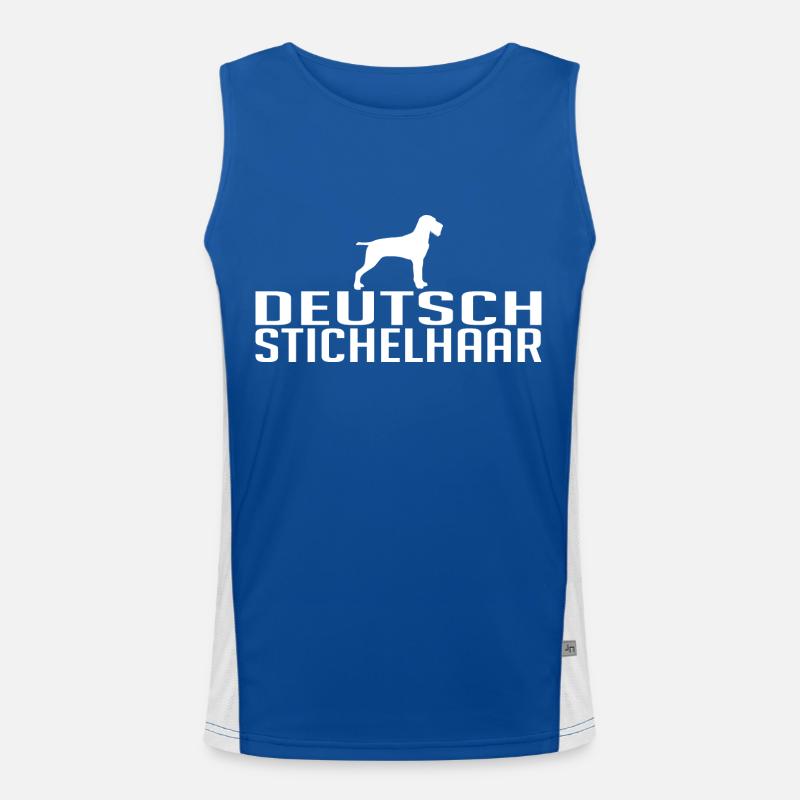 DEUTSCH STICHELHAAR Hunderasse Jagdhunde Wilsigns Funktionelles Kontrast-Tank Top für Männer 