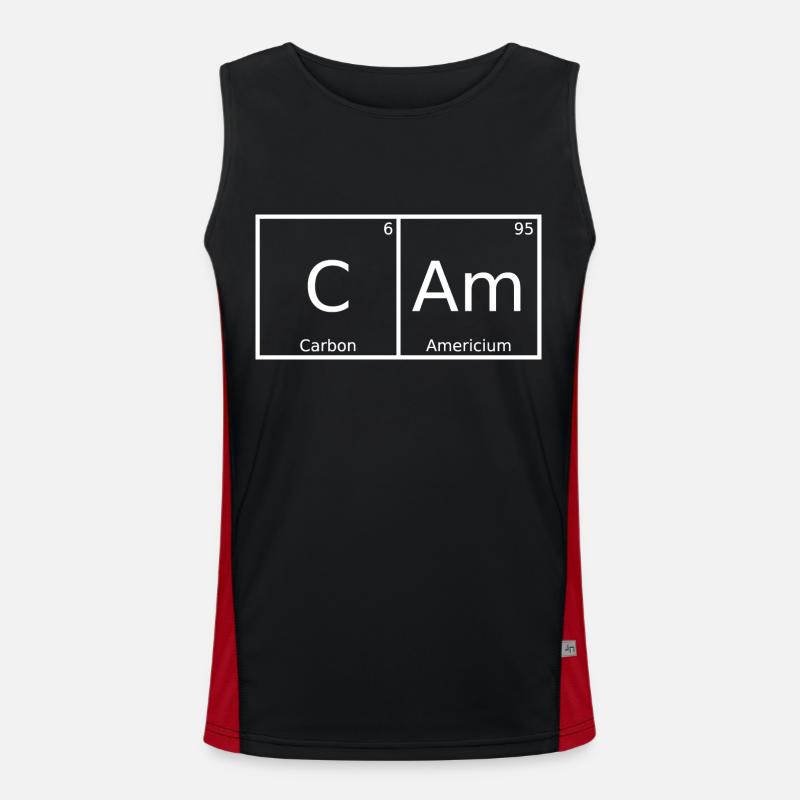 Cam Name First Name Chemistry Periodic Table Elements Men's Functional Contrast Tank Top 