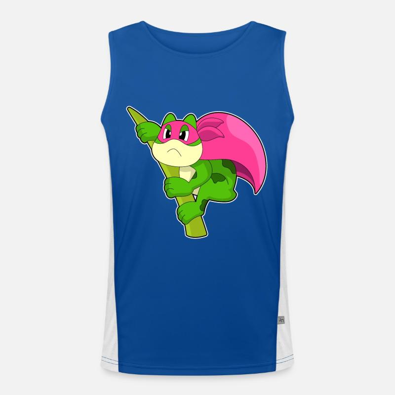 Frosch Held Kostüm Funktionelles Kontrast-Tank Top für Männer 