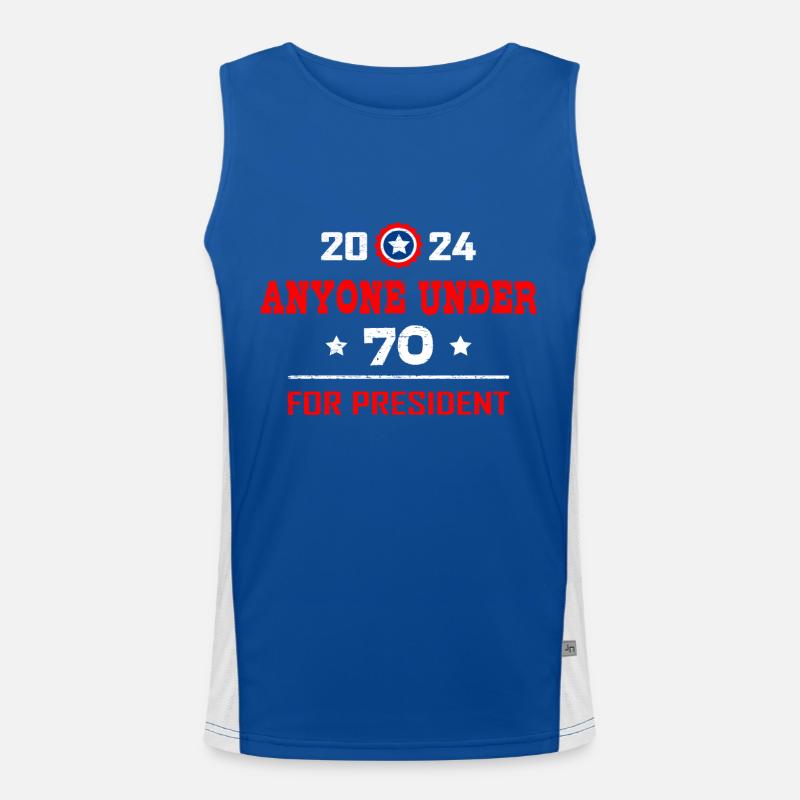 Anyone under 70 for President 2024 Men's Functional Contrast Tank Top 