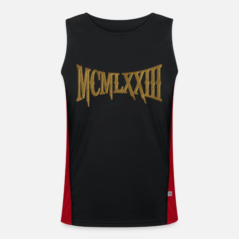 MCMLXXIII 1973 50th Birthday B-Day Birthday Gift Men's Functional Contrast Tank Top 