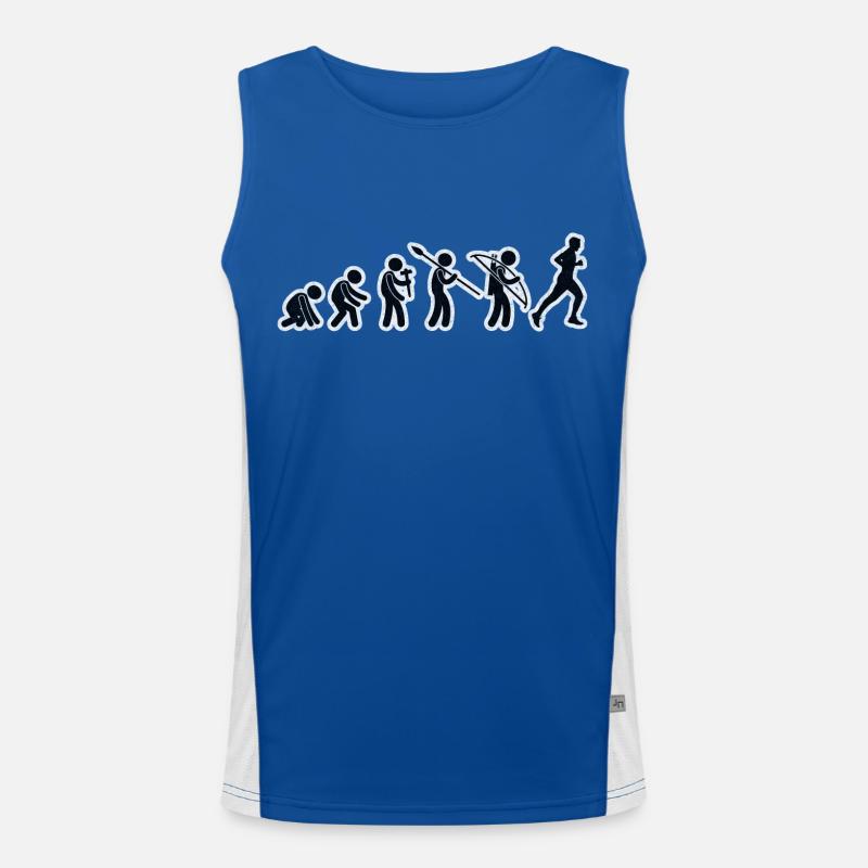 Evolution Running Black Grunge Funktionelles Kontrast-Tank Top für Männer 