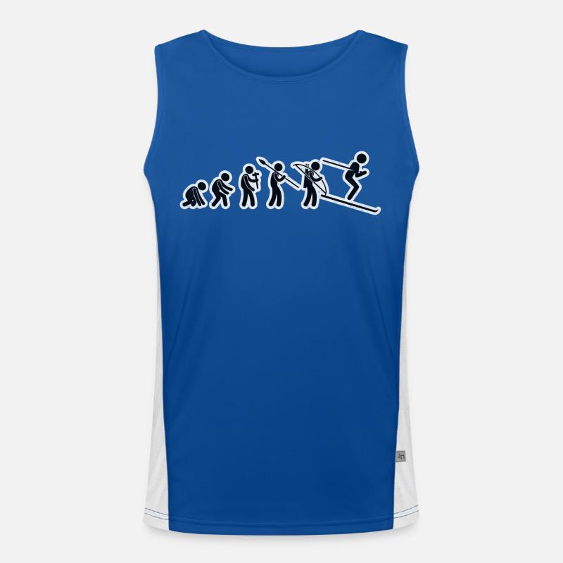 Evolution Ski Black Grunge Funktionelles Kontrast-Tank Top für Männer 