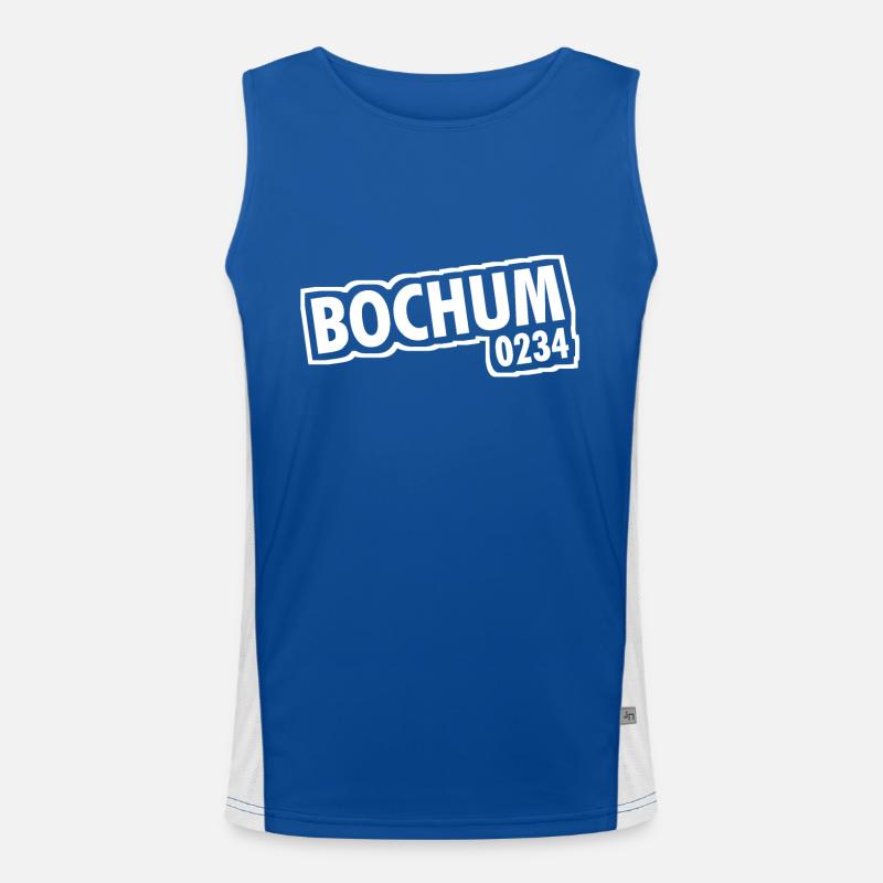 Bochum - 0234 - Dialling Code - NRW - Ruhrpott Men's Functional Contrast Tank Top 
