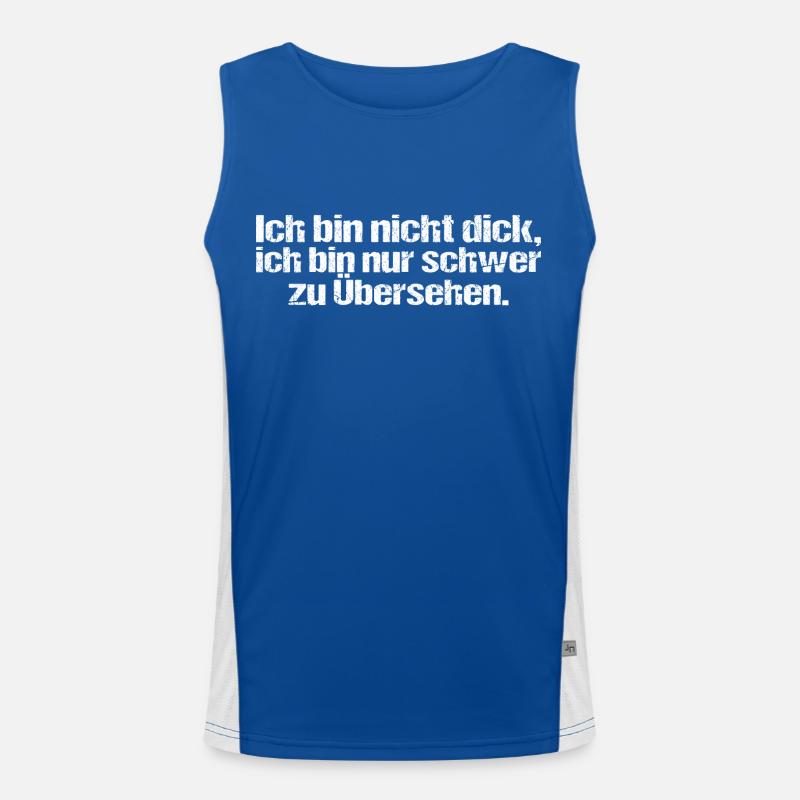 Ich bin nicht Dick Funktionelles Kontrast-Tank Top für Männer 