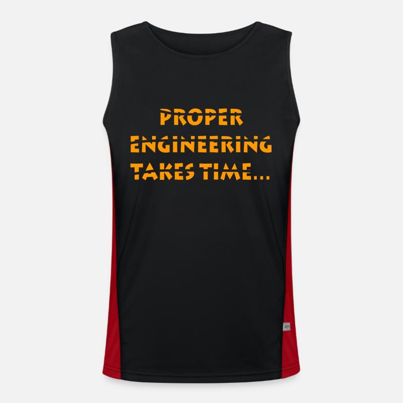 PROPER ENGINEERING - Men's Functional Contrast Tank Top  - black/red