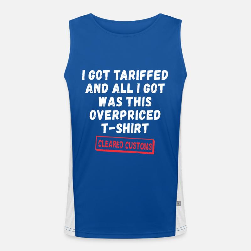 Against Tariffs USA - Anti Tariff Statement Men's Functional Contrast Tank Top 
