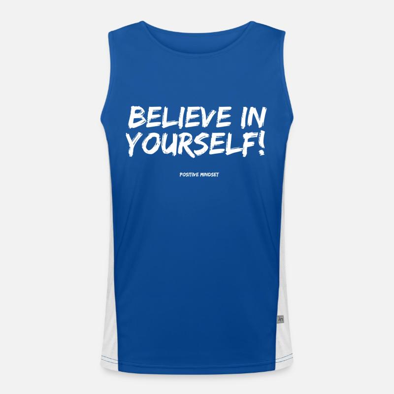 Believe in Yourself! Funktionelles Kontrast-Tank Top für Männer 