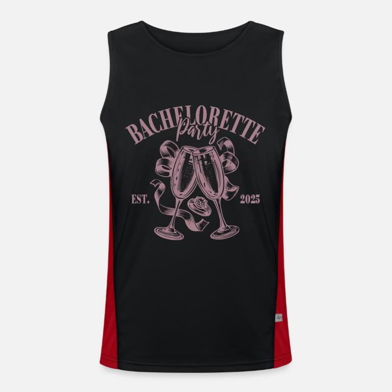 Bachelorette Party - Est. 2025 - Name eintragen Funktionelles Kontrast-Tank Top für Männer 