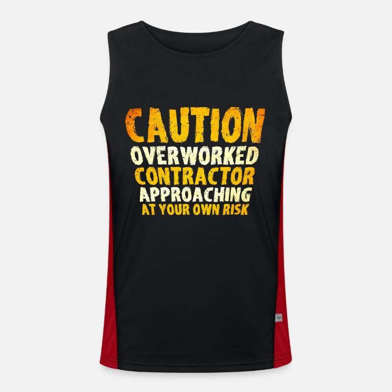 Work Builder Contractor Gift Men's Functional Contrast Tank Top 