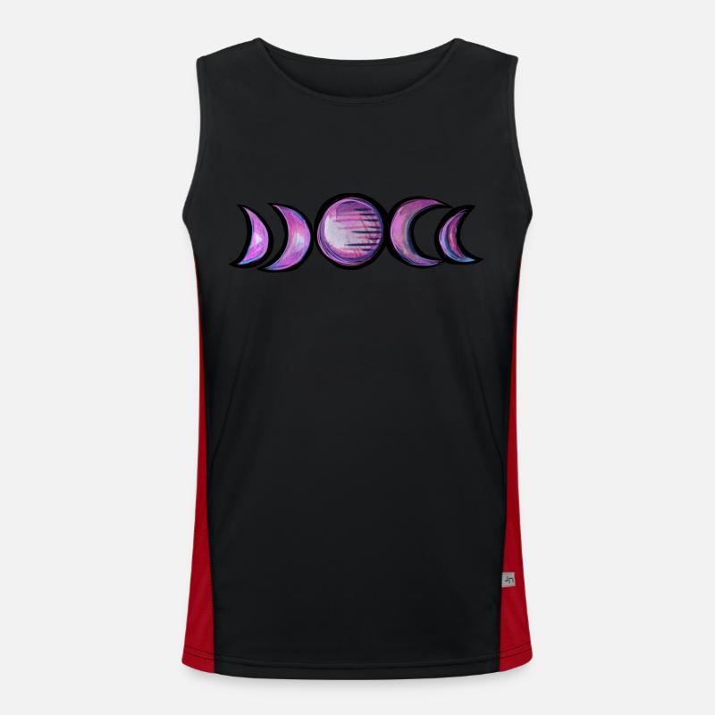 Moon Phases Men's Functional Contrast Tank Top 