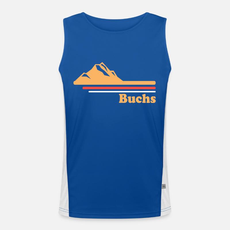 Buchs Schweiz Geschenk Funktionelles Kontrast-Tank Top für Männer 