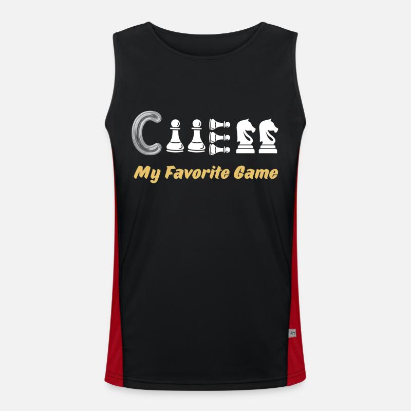 Chess Saying Gift Checkmate Queens Gambit Men's Functional Contrast Tank Top 
