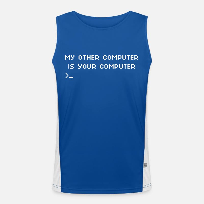 My other computer is your computer Hacking Men's Functional Contrast Tank Top 