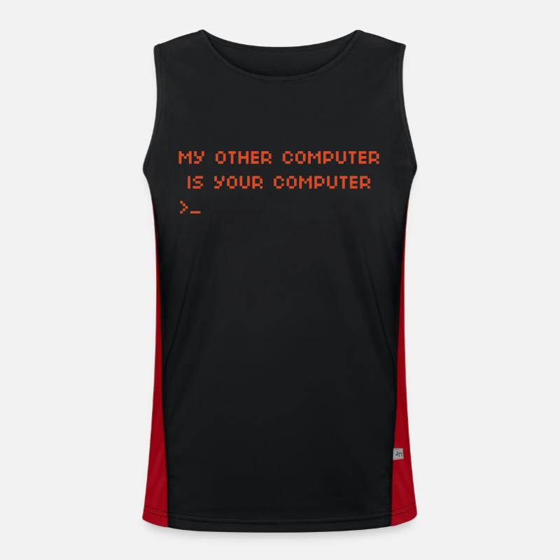 My other computer is your computer Hacking Men's Functional Contrast Tank Top 