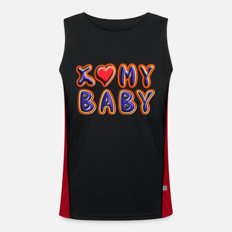 J’aime mon bébé 2 Débardeur respirant contrasté Homme 
